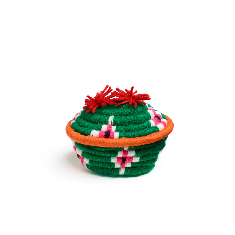 green and red dokhi oval basket